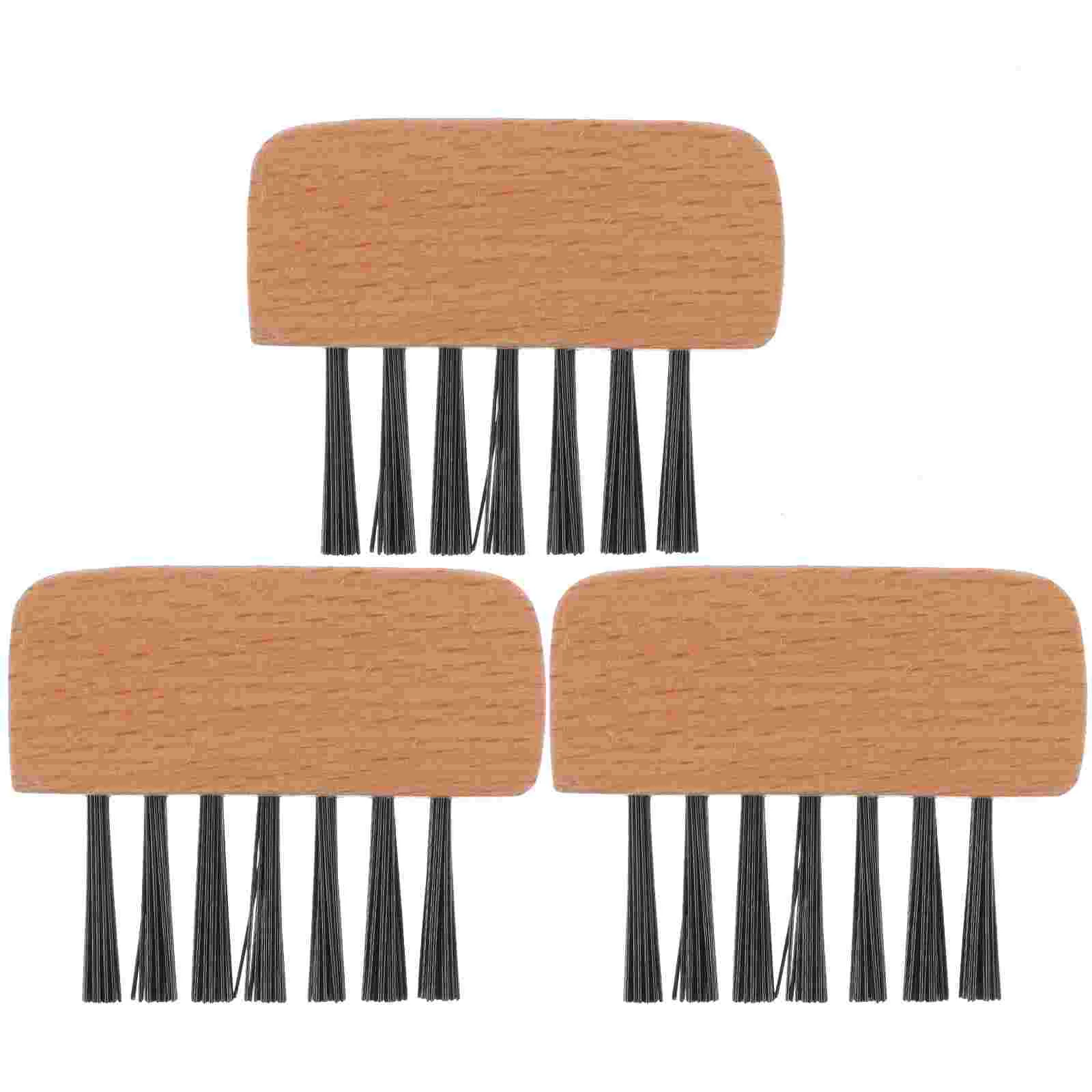 3 Pcs Softball Brush Sports Cleaning for Referee Baseball Home Plate Umpire Gear Wood Handle Supply