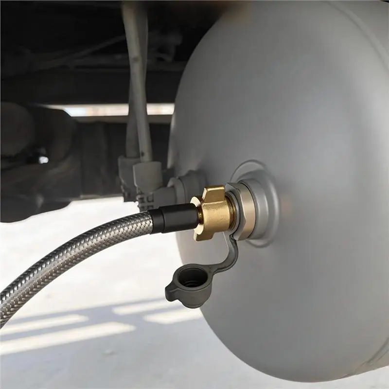 LLCS-Air Hose Take-Off Hose 1-Meter Heavy-Duty Truck Air Reservoir- M16 Air Take-Off Valve- Self-Locking Quick-Connect Design