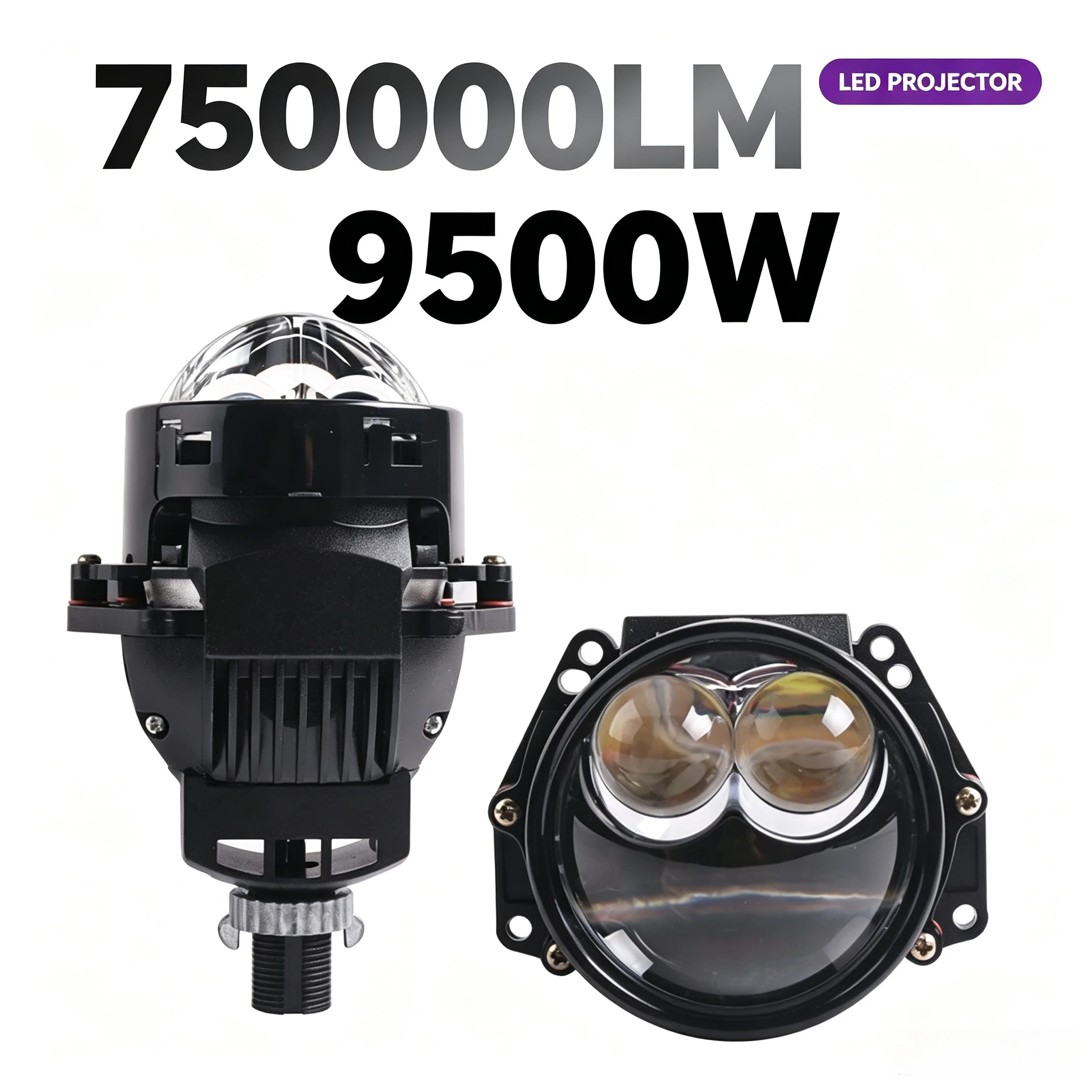 NXY S13 3 Inch Dual Eye Bi LED Projector Lens Headlight 140W 5500K Hi Low Beam Car Front Lamp Retrofit Upgrade Lighting For Cars