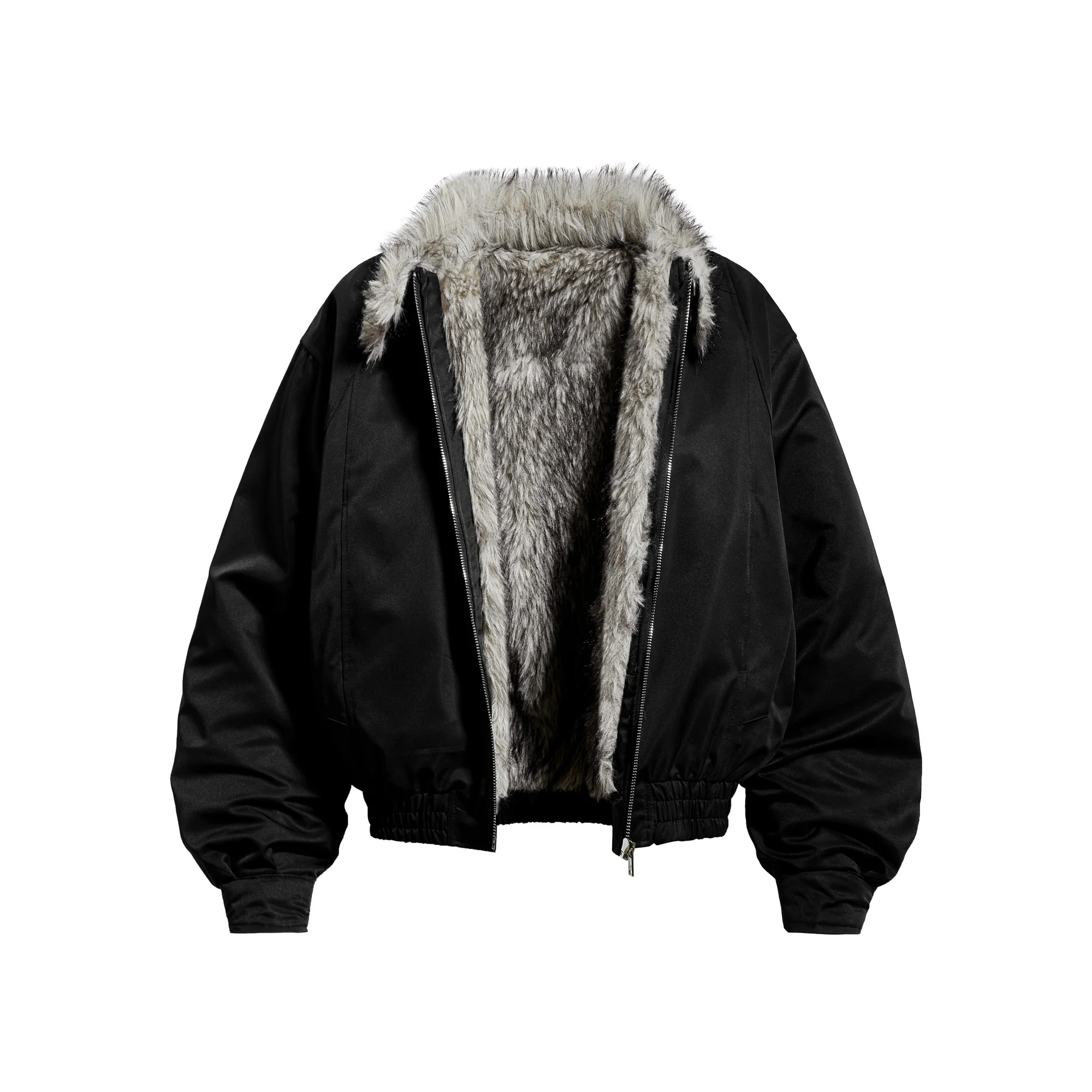 

American Retro Bear Coat Collar Jaet Men's Women's Trendy Design Cotton Clothes Cool Sle Long Sve Warmth Youth Casual