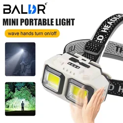 COB Sensor Headlamp LED Head Light Camping Fishing Mining Light Lamp Torch Flashlight Waterproof Headlight USB Rechargeable