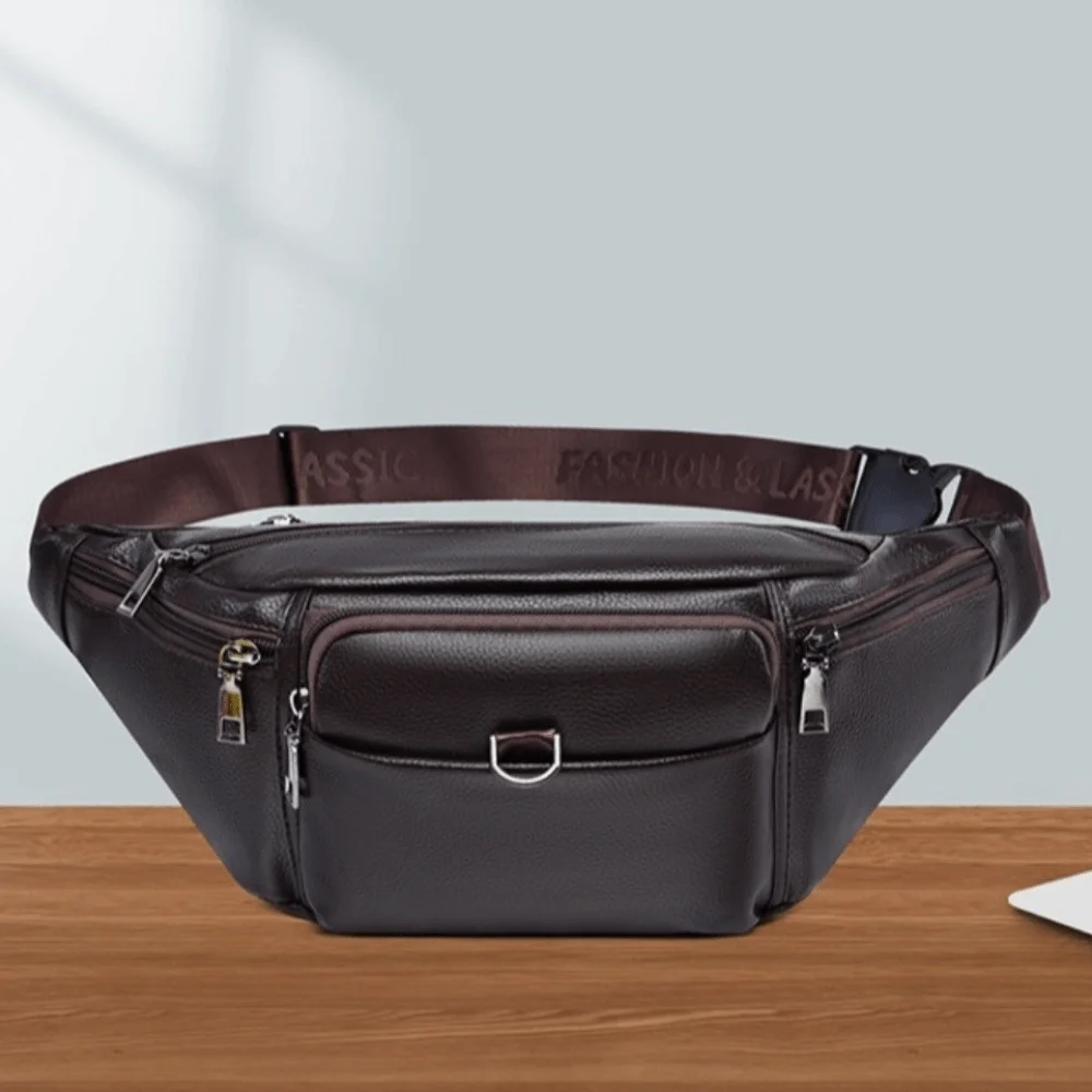 Torba męska crossbody ze skóry PU, wodoodporna saszetka na telefon, torba na ramię dla studenta, rekreacyjna torba z wieloma kieszeniami, nerka, torba rowerowa.