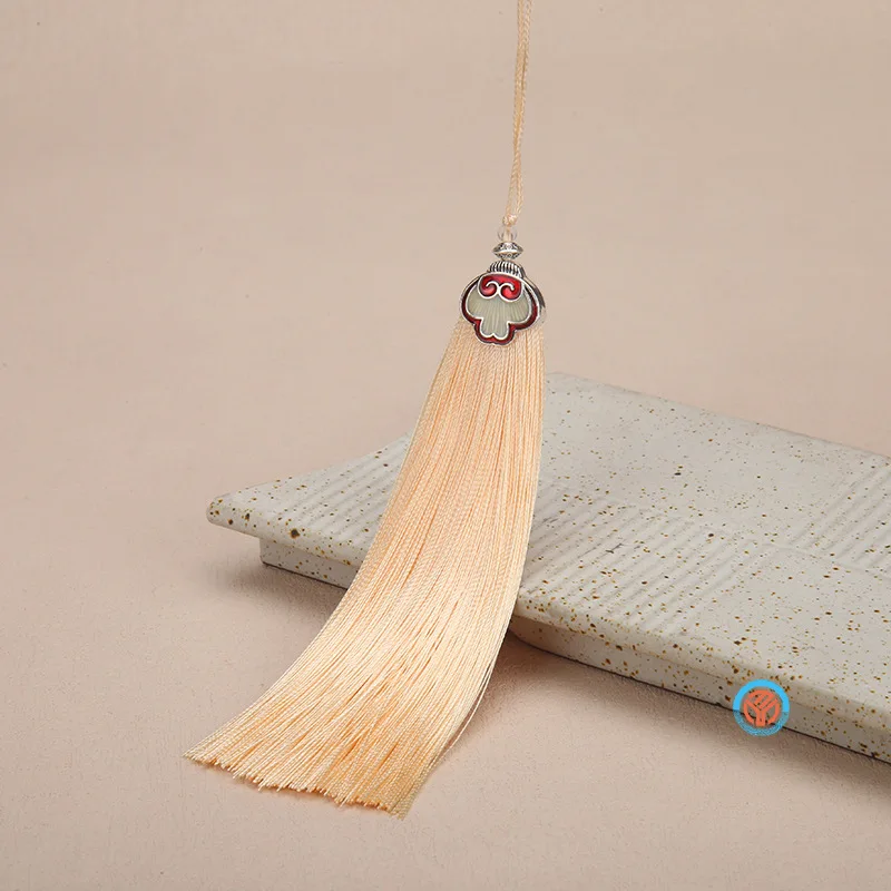1pcs Chinese Auspicious Cloud Tassels Keychain Bag Charms Handmade Flat Decorative Accessories DIY Apparel Sewing Supplies