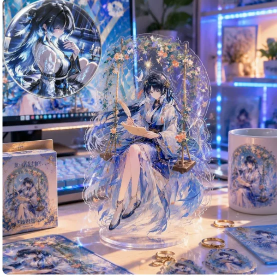 Anime Wuthering Waves Yangyang Acrylic Doujin Stand Figure Model Plate Cosplay Collection Desktop Decor Gifts XYZ