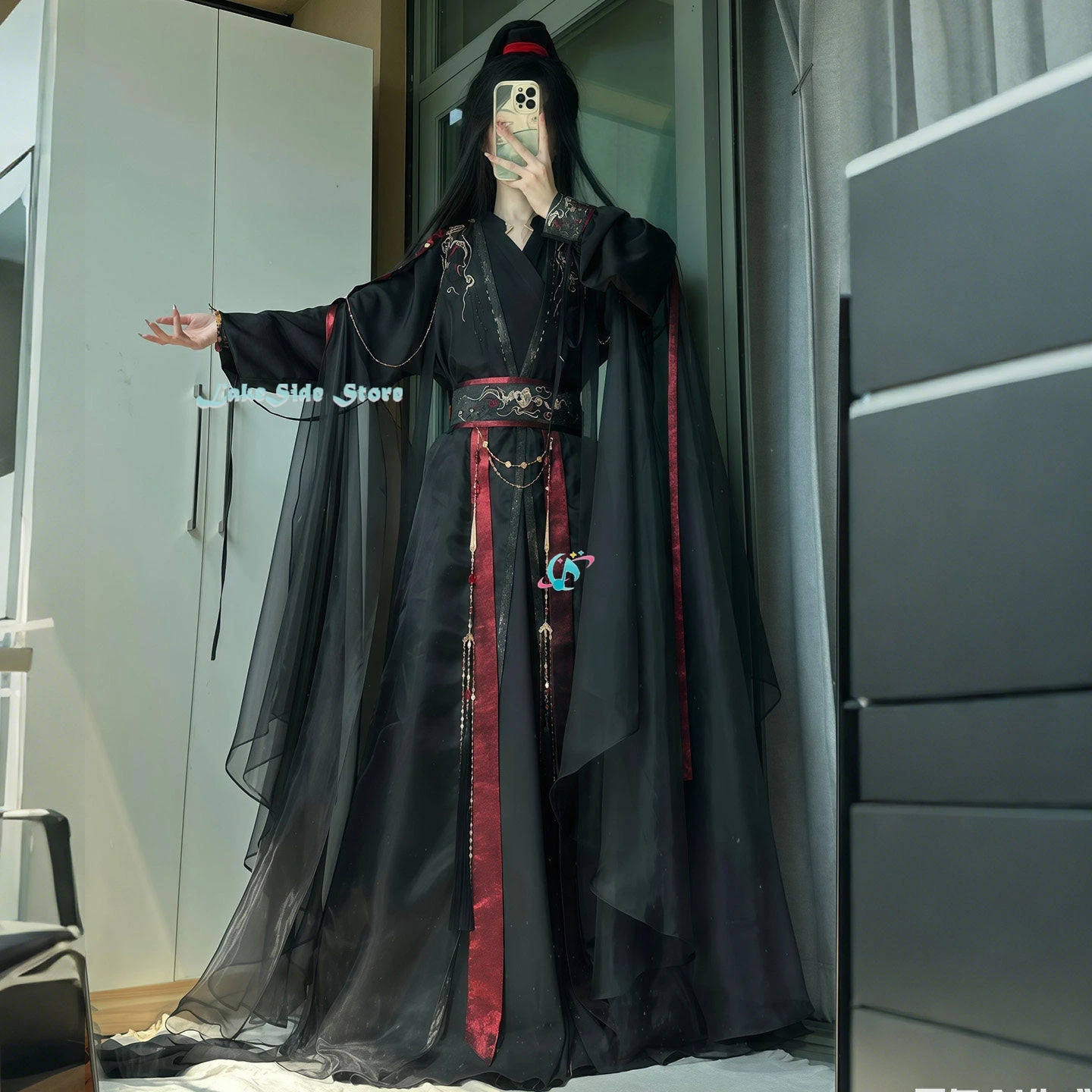 Mo Dao ZU Shi Wei wuxian Cosplay MoDaoZuShi Anime Hanfu Ancient Costume Robe Unisex Wig Wei ying Comic Con Performance Outfit - view 4