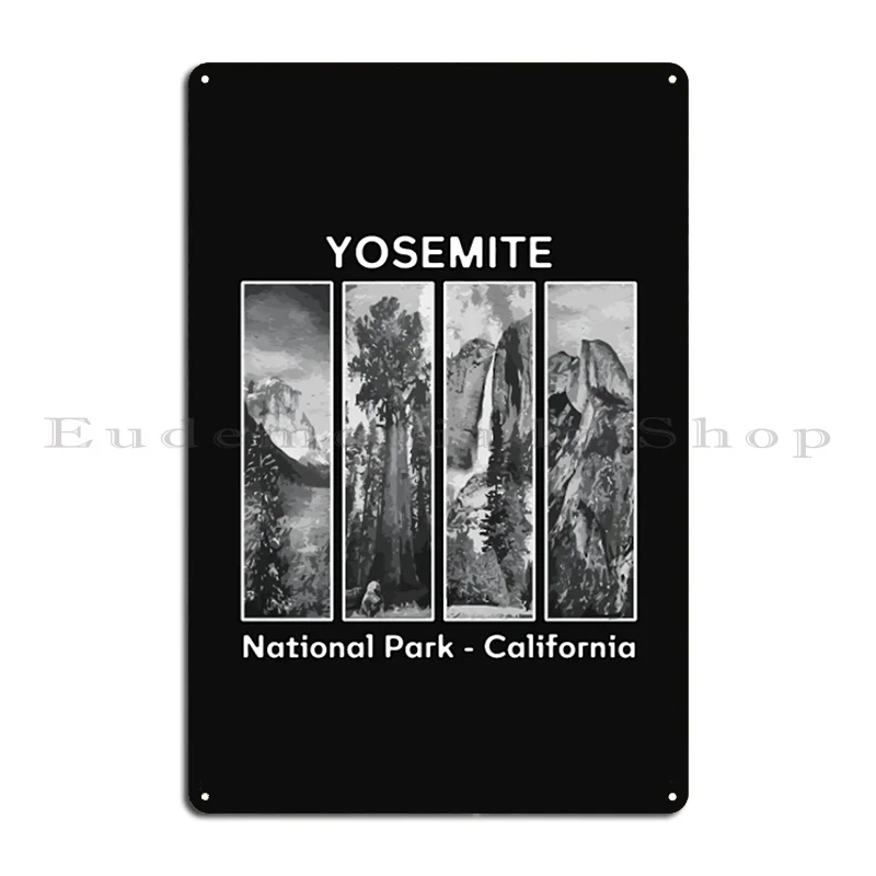 Yosemite National Park 1890 Wilderness Tshirt Metal Plaque Poster Cinema Bar Wall Plaque Pub Designs Tin Sign Poster