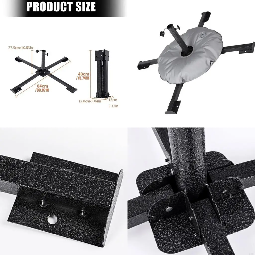 L9BE Wide Sun Shades Umbrellas With Folding Stand Water Bag For Outdoor Activity