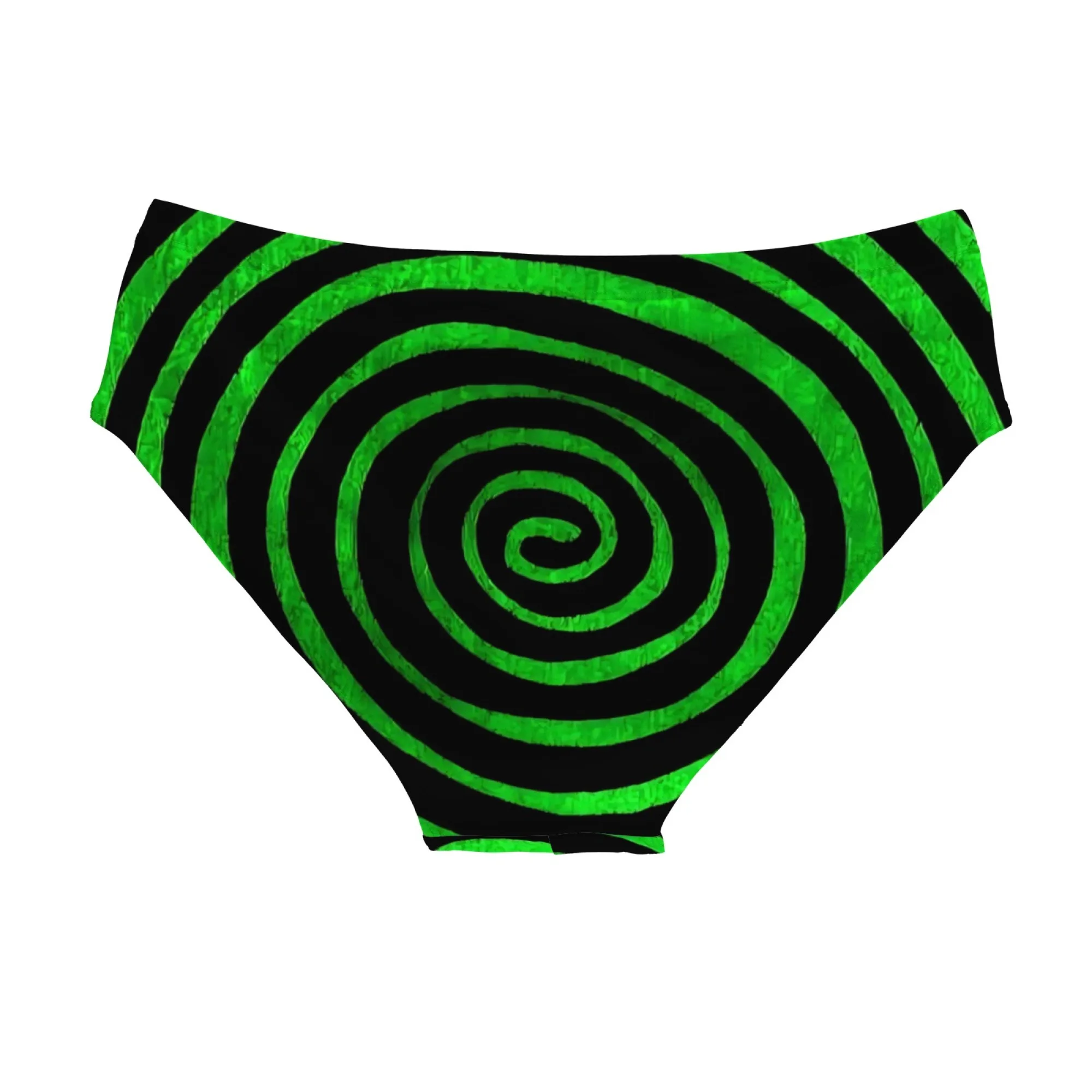 Neon Psychedelic Spiral Slim Fit Durable Men's Drawstring Triangle Swim Trunks Water Park Island Sunbathing Men's Vacation Gift