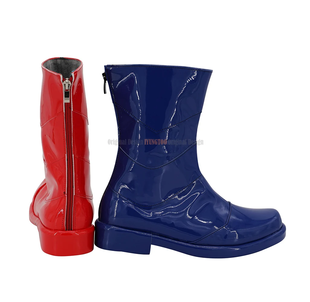 Masked Rider Bouwen Trial Form Cosplay Laarzen Schoenen Kamen Rider Cosplay Rood Blauw Laarzen Custom Made Elke Grootte