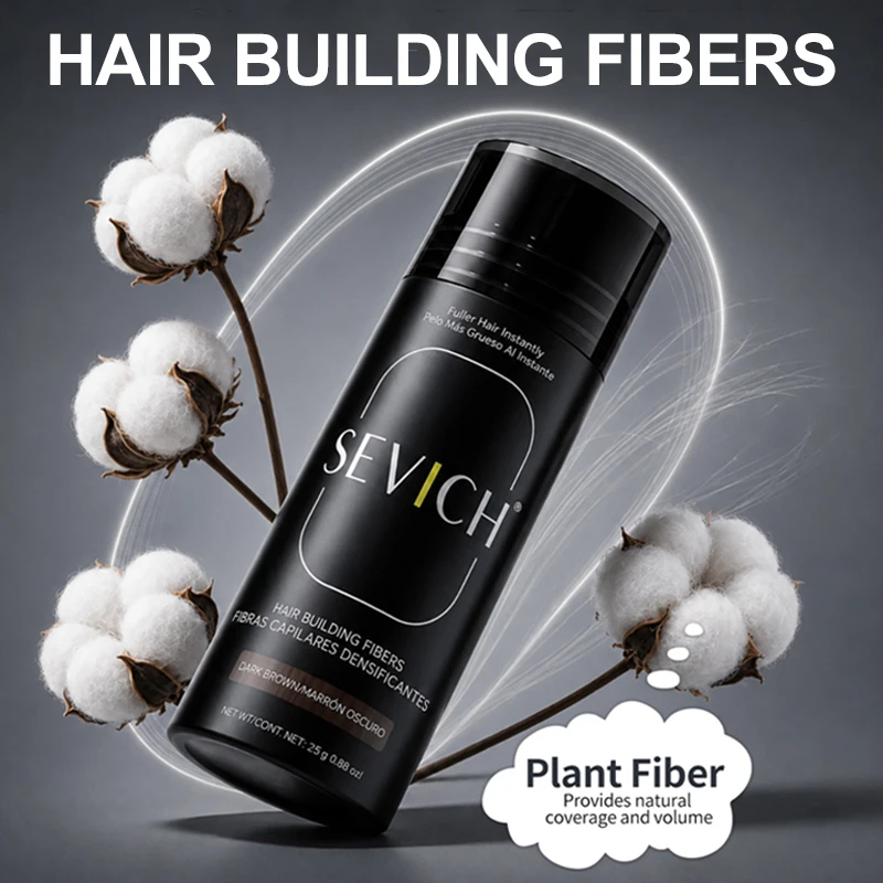 Sevich 25G Hair Building Fibers Strong Hold & Immediate Volume Hair Fiber Powder Natural Plant-Based Hair Fibers for Daily Care