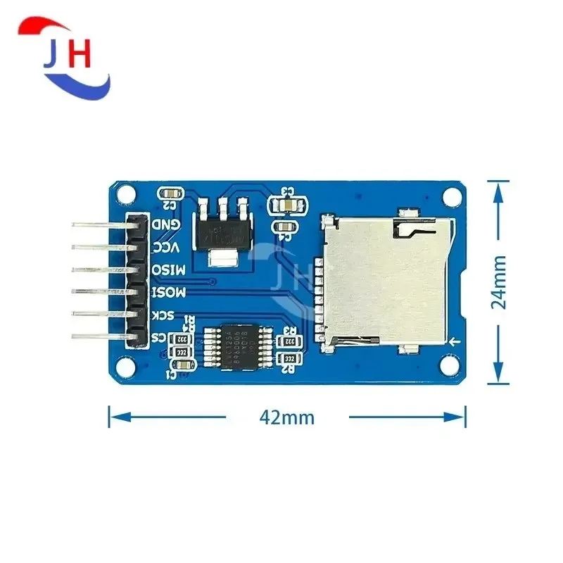5 قطعة بطاقة SD صغيرة وحدة قارئ بطاقات TF صغيرة واجهات SPI مع رقاقة محول المستوى لواجهة Arduino SPI
