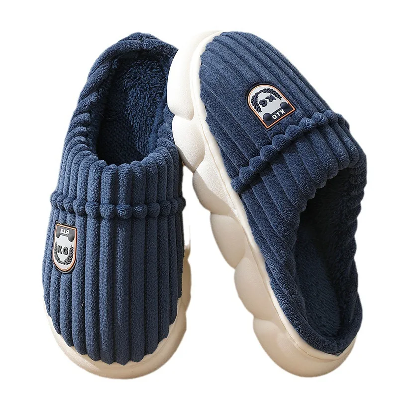 Cotton Shoes Men's Indoor Memory Foam Slippers Shoes Winter Fashion Home Fluffy Shoes Slides Male Waterproof Cotton Slippers