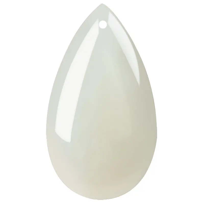 Natural Hetian White Jade Water Drop Pendant Necklace Genuine Jade Charm Jewelry for Men Women Luck Blessing Gifts