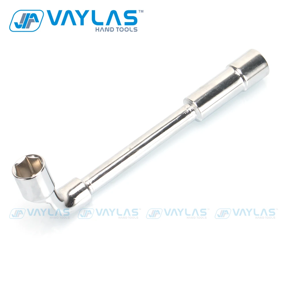 16mm L Type Angled Socket Wrench Spanner With Thru Hole, Chome Vanadium