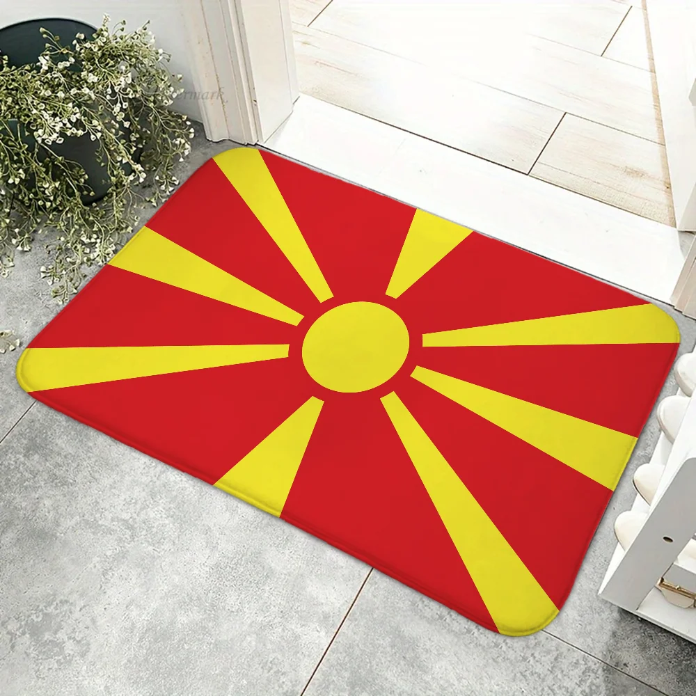 1pc North Macedonia Floor Mat Floor Mat Anti-Slip Kitchen Bedroom Handmade Tufted Rug Carpet Living Room Entrance Rug