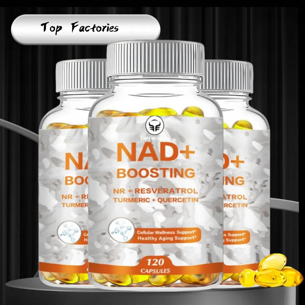 أفضل المصانع NAD + تعزيز - الطاقة الخلوية والإصلاح، الشيخوخة الصحية مع NR + ريسفيراترول الكركم + Quercetin