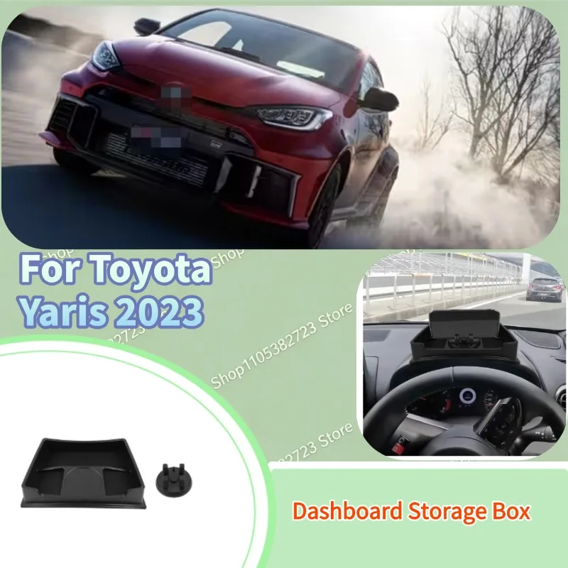 Dashboard Storage Box With Phone Holder Interior Addition Parts For 2023 Toyota Yaris Car Interior Modification Accessories