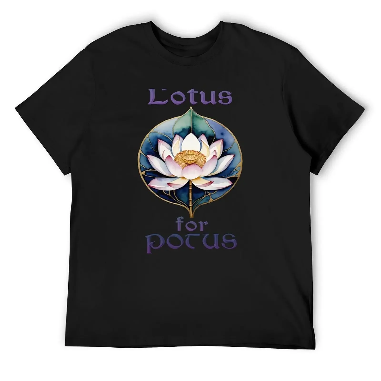 Lotus for POTUS T-Shirt cotton graphic tees vintage graphic tee rapper graphic tees fitted t shirts for men