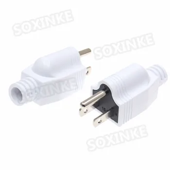 الولايات المتحدة نيما 5-15P التيار المتناوب الطاقة الكهربائية ذكر محول القابس الأمريكية 3 دبوس محول سلك إعادة الأسلاك تمديد الحبل موصل