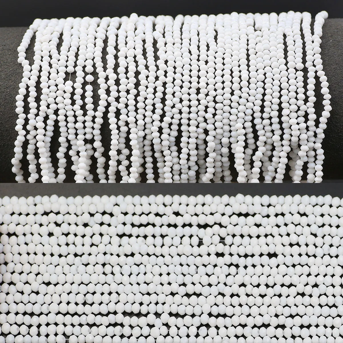 WLYeeS Keramik Weiß 2mm 150-750 Stücke Kleine Perlen Flache Runde Lose Spacer Perlen Für Schmuck Frauen Halskette schmuck Machen DIY