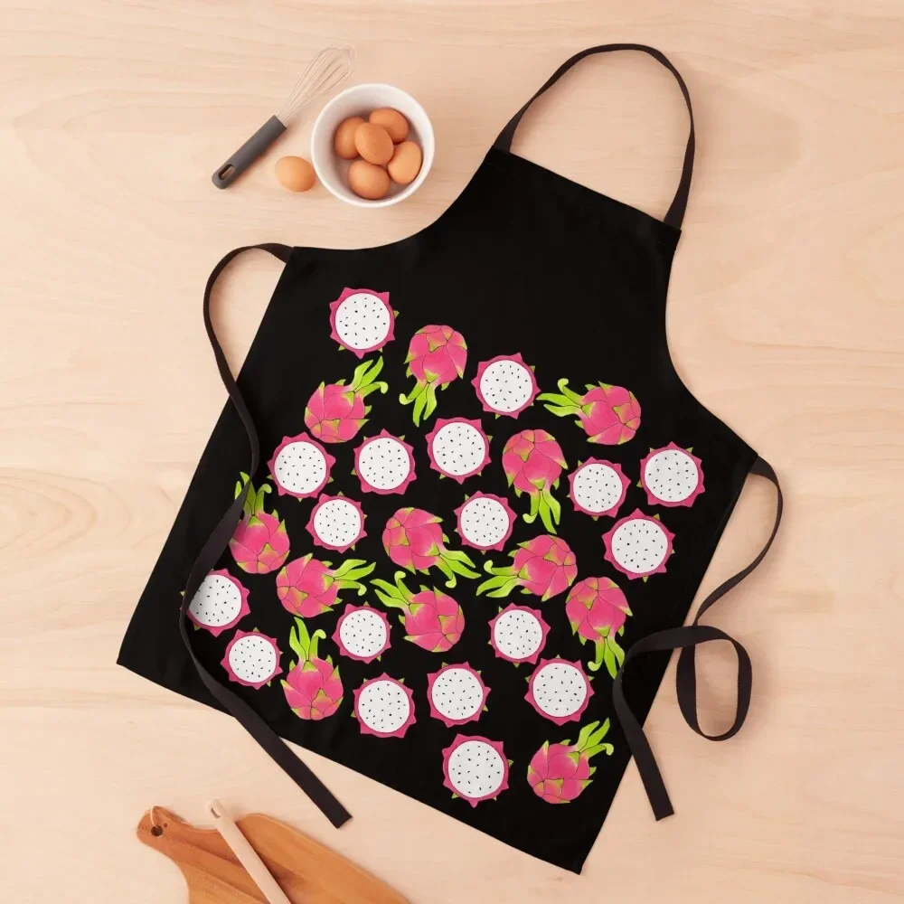 

Dragonfruit Decor in Black Apron Woman Kitchen household woman Apron