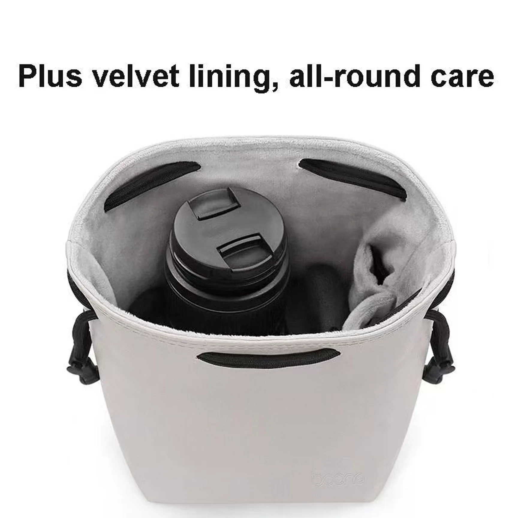 Portable Waterproof Drawstring Storage Pouch for Cameras, DSLR Lens Storage Bag, Protective Camera Bag Accessories for Trav