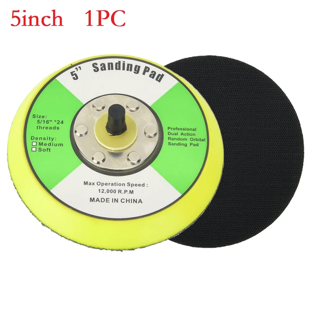 

1pc 5inch 125mm Sanding Pad Plate 5/16" Backing Plate Hook And Loop Sanders Disc Polishing Pad For Random Orbital Sander