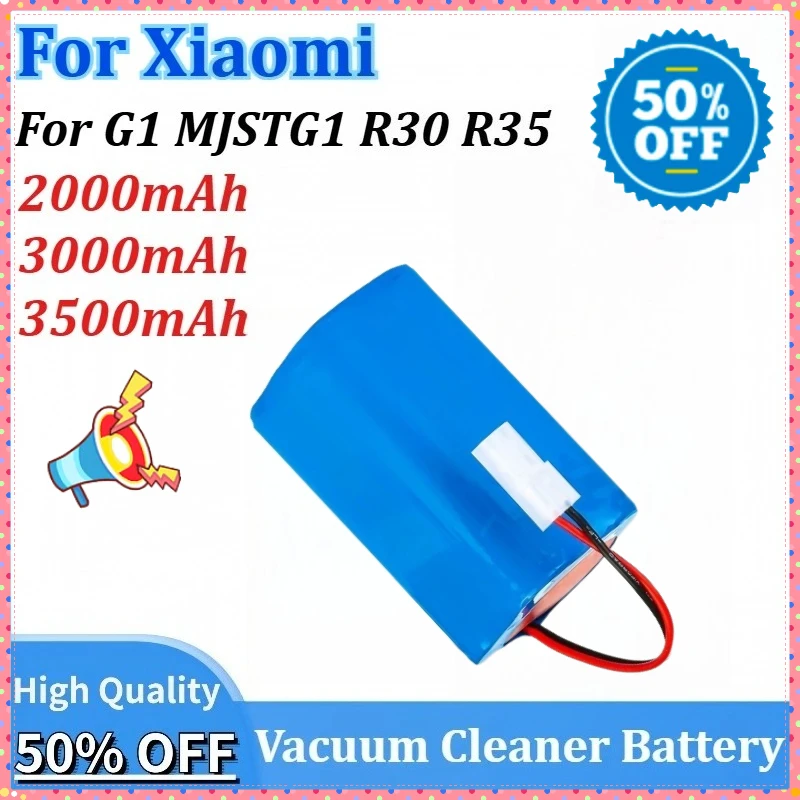 

New 14.4V 2000/3000/3500mAh Rechargeable 4S1P Li-ion Battery Pack for Xiaomi Mi Robot Vacuum-Mop Essential G1 MJSTG1 R35 R30