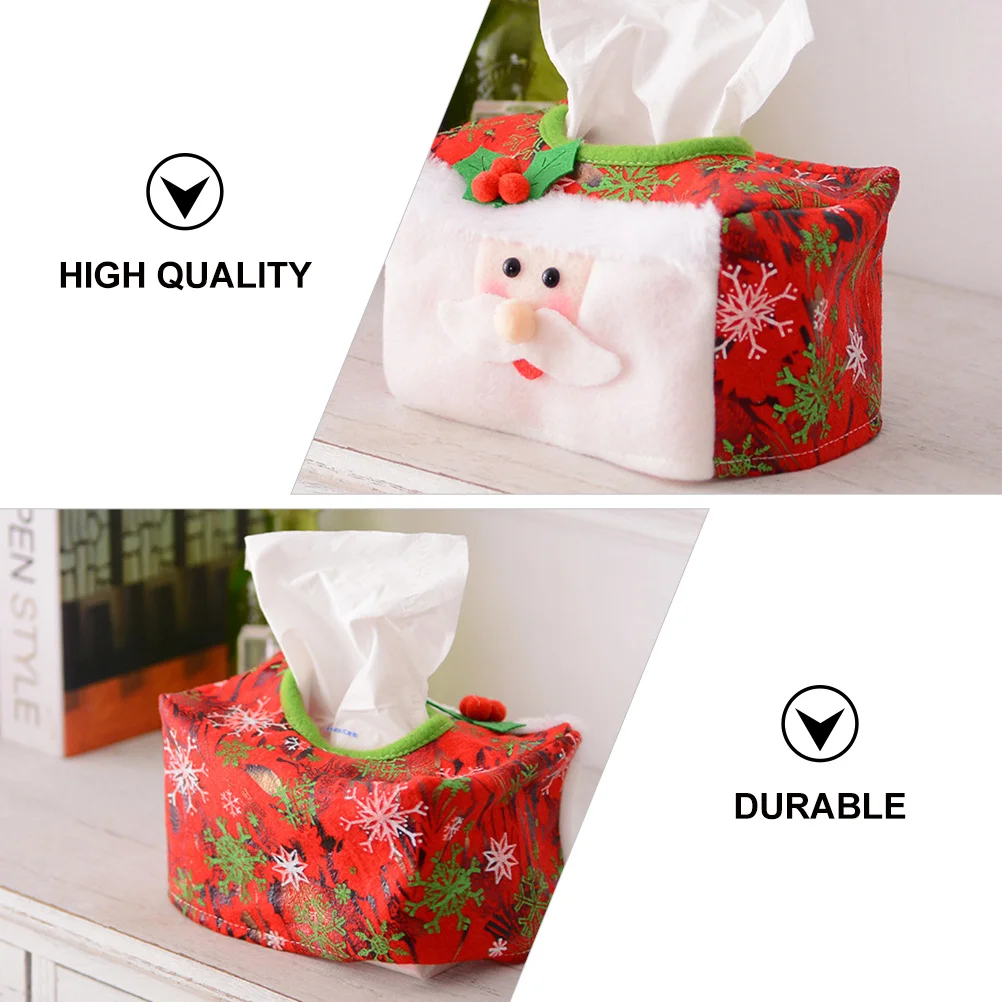 

2pcs Desktop Decorative Tissue Box Christmas Tissue Holder For Home Living Room Xmas Table Decor Paper Towels Holder Home