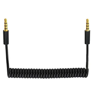 Rallonge-Primavera enrolado espiral cabo, macho para fêmea, fone de ouvido, Áudio estéreo, Aux Jack, 3.5mm, 4 Pole, 3 Pole 10 principais vendas espiral alargador - №3