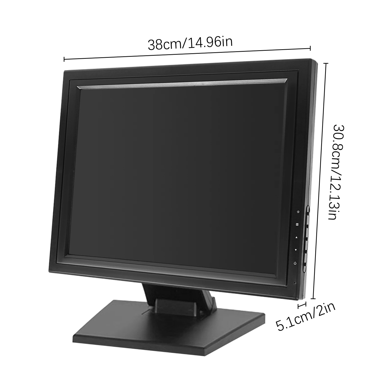 Display LCD portátil Monitor LED, 17 "Touch Screen, USB, VGA, Windows 7, 8, 10, 1280x1024 para POS, PC