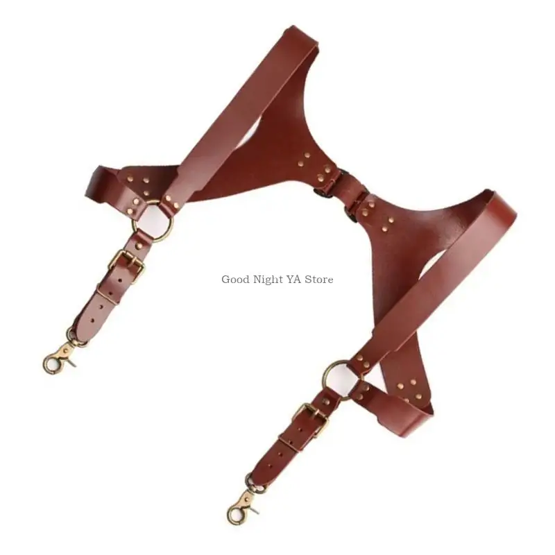 Rantai tubuh pria harness pu black halters rantai untuk bermain peran pesta pria untuk pria dan laki -laki