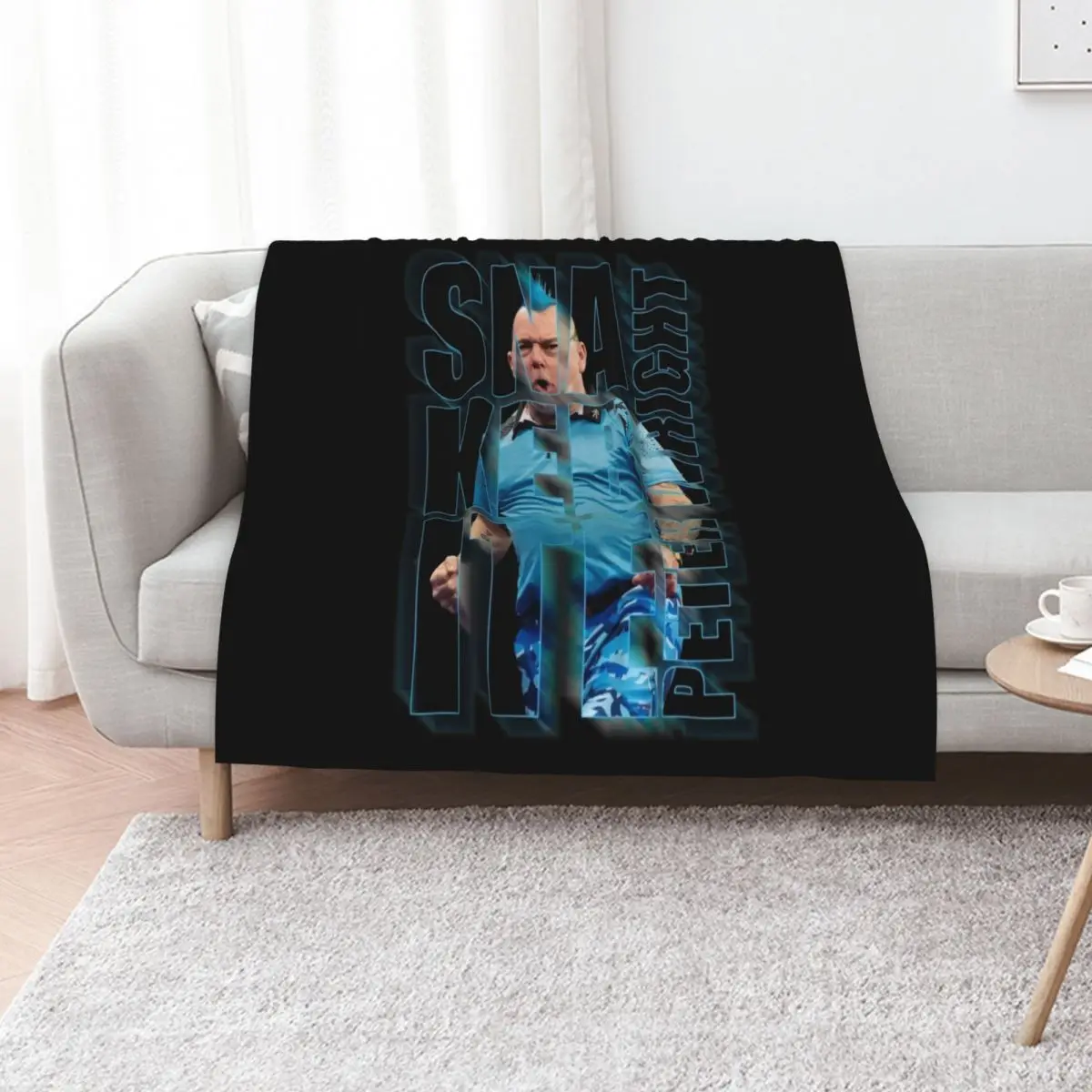 Crazy Legend Peter Wright darts Throw Blanket Durable Warm Blanket for Daily Home Use