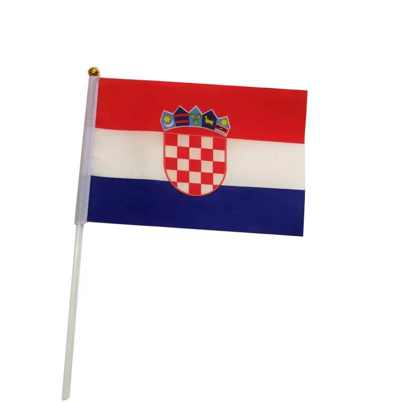 10 Pcs/lot Croatia Hand Waving Flags 14x21cm Croatia Flag Wholesale