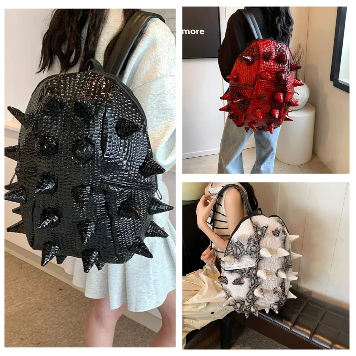 Fashion Hedgehog Shape PU Backpacks Large Capacity Backpacks 2026 High Quality  New Style Unique Design Personality School Bags