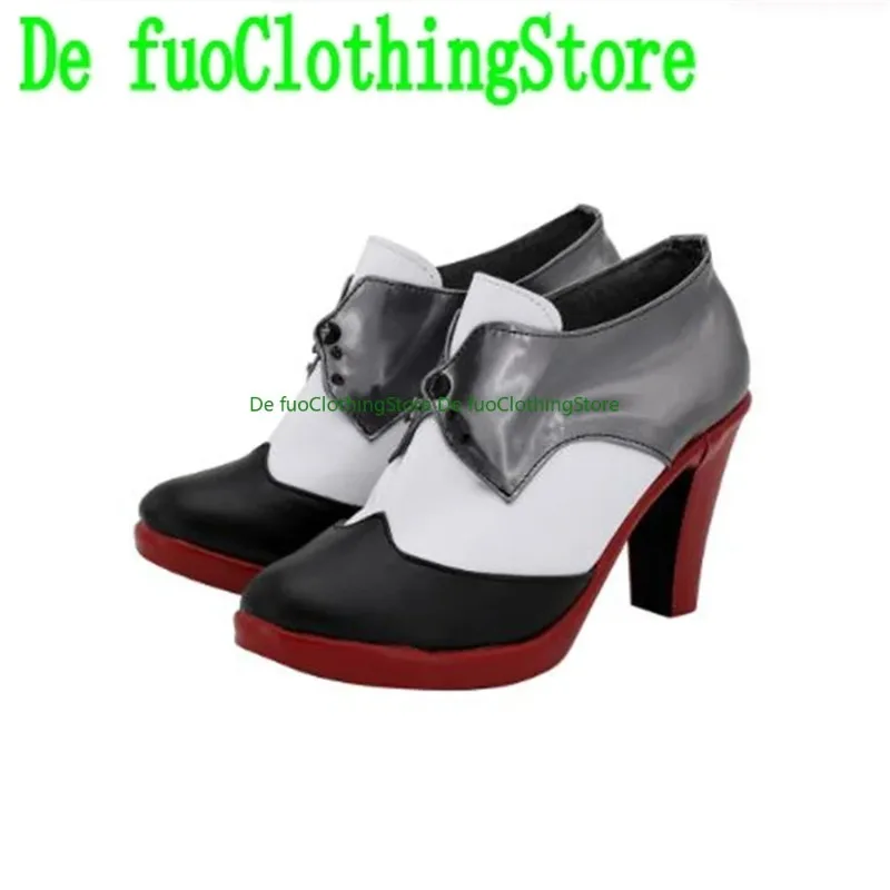 Defuo Azur Lane Belfast Laarzen Cosplay Schoenen Anime Spel Rollenspel Halloween Party Props Schoenen Laarzen