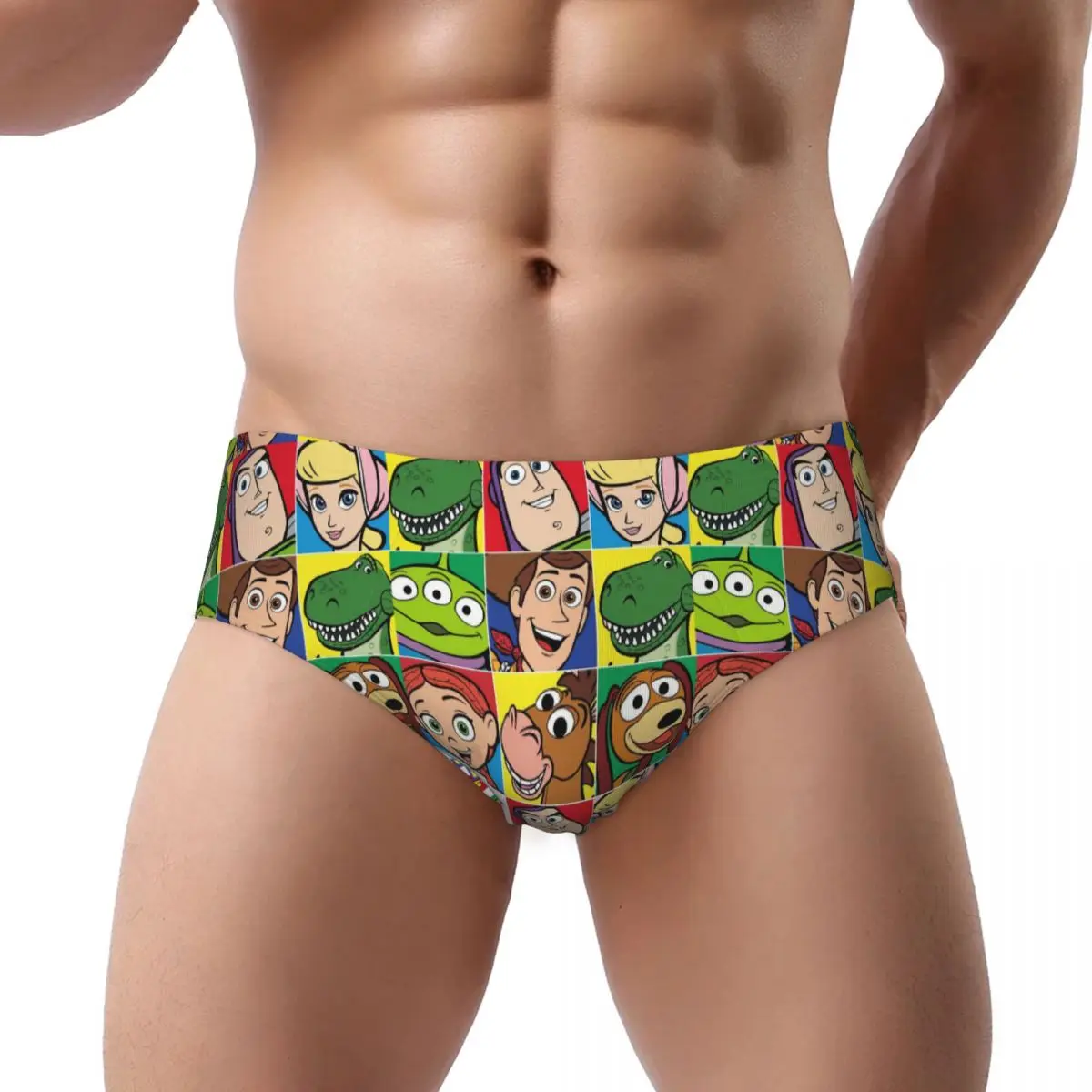 Custom Mens Toy Story Green Aliens Panties Underwear Male Comfort Briefs Underpants