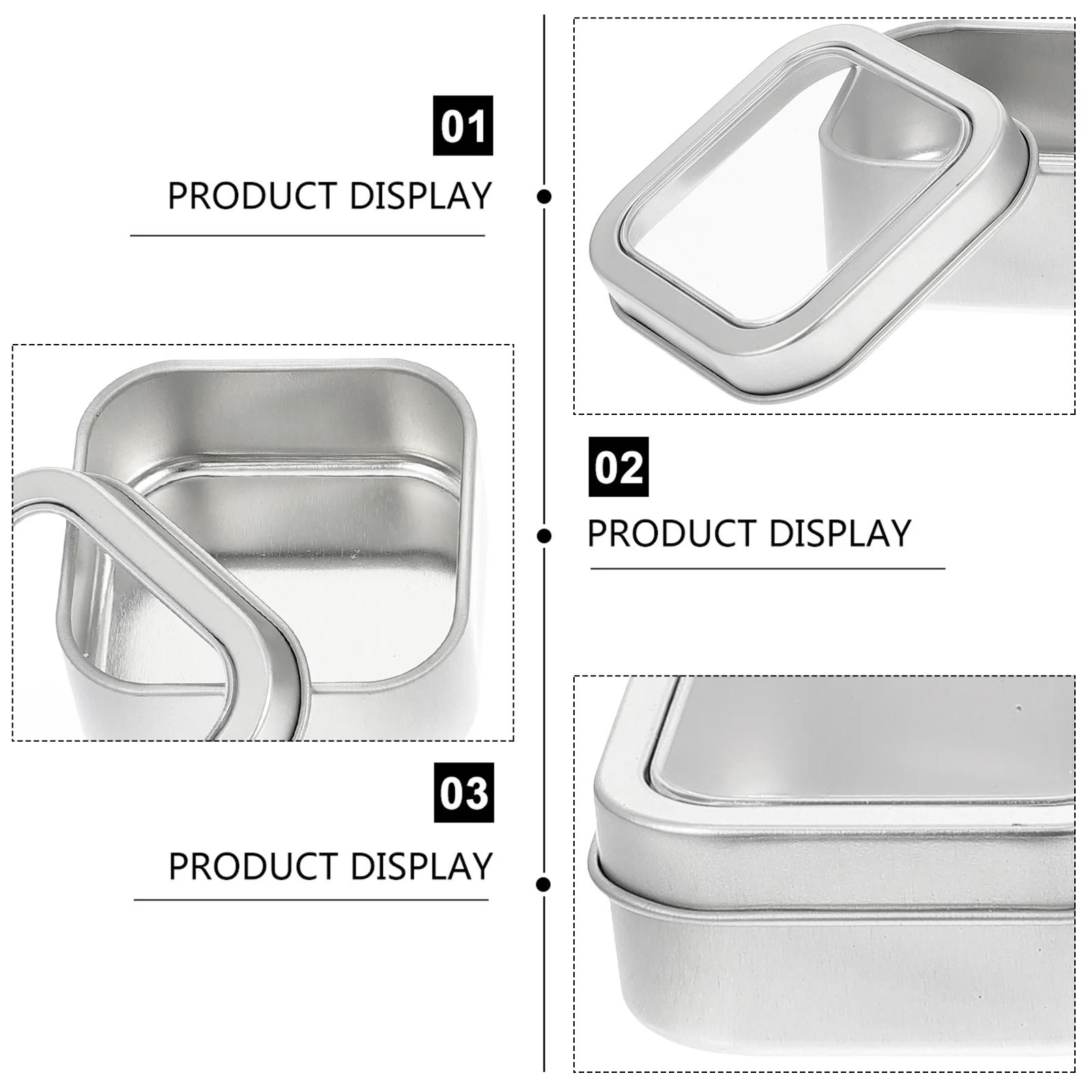 

3Pcs Tin Aroma Square Retro Storage Box Candy Jewelry Packaging Storage Box DIY Making Container