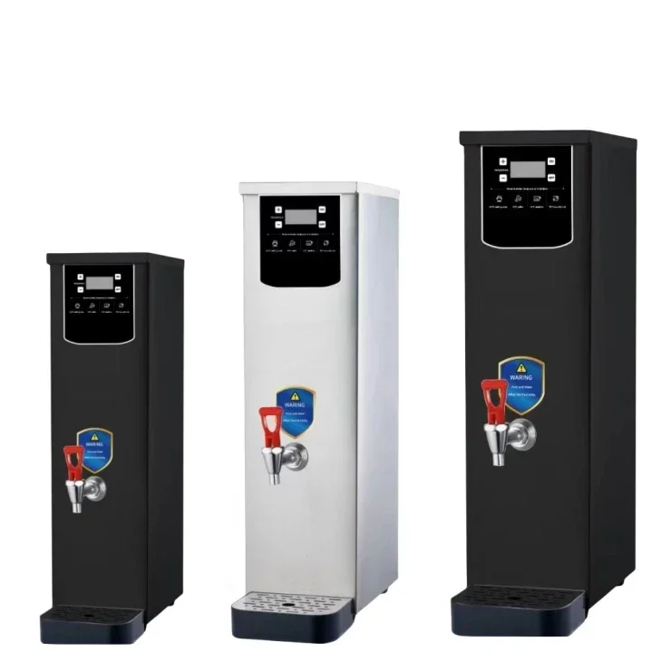 Pemanas air portabel tekanan tinggi otomatis, pemanas air untuk toko teh dan guci air panas warna hitam