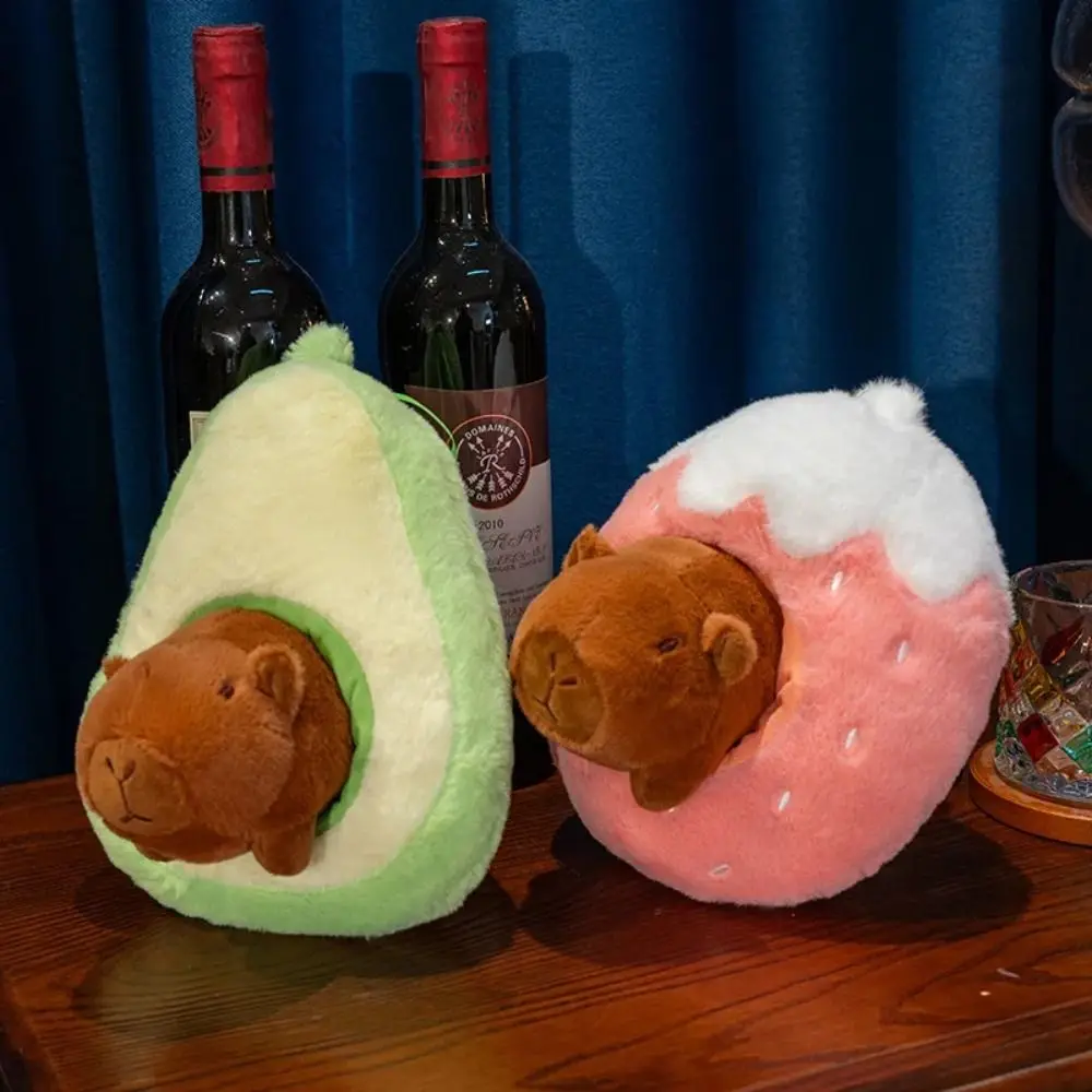 

Strawberry Simulation Capybara Toy Soft PP Cotton Banana Capybara Plush Dolls 25cm Avocado Carrot Capybara Stuffed Toys