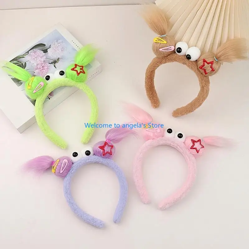 X4YC – cerceau cheveux coloré amusant pour filles, accessoires coiffure en fourrure accrocheurs