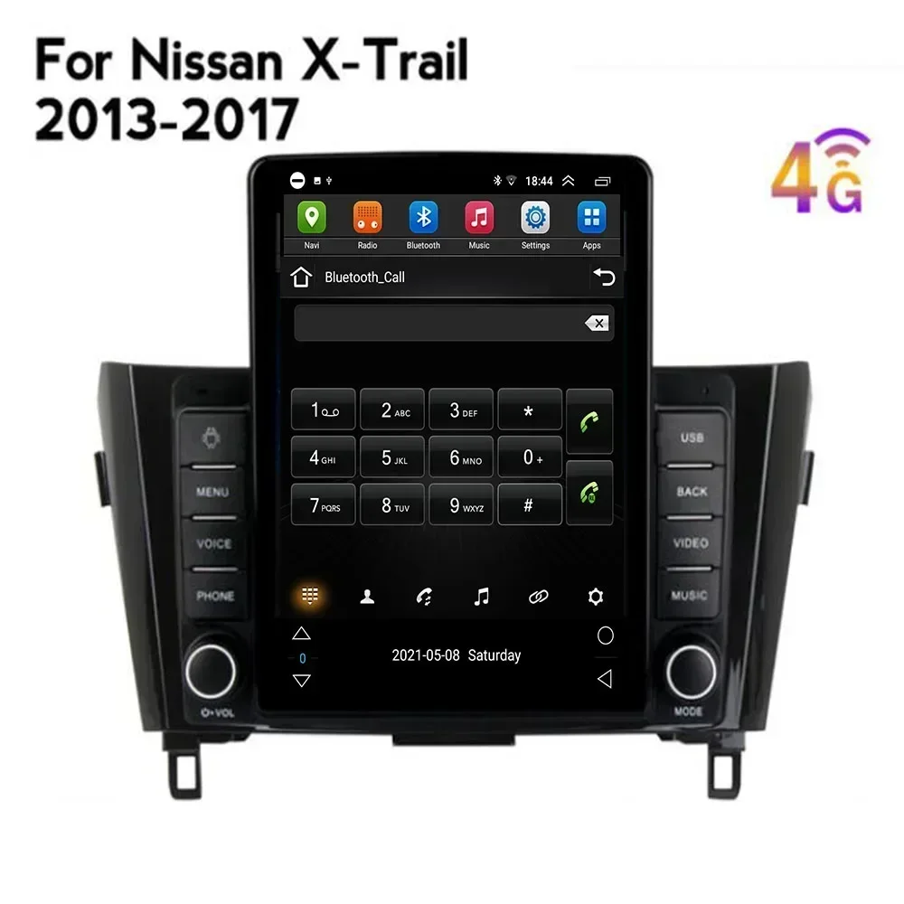 Para Tesla Style 2 Din Android 13 Radio de coche para NISSAN x-trail 3 T32 Qashqai 2013-2037 reproductor de vídeo Multimedia GPS estéreo Carplay