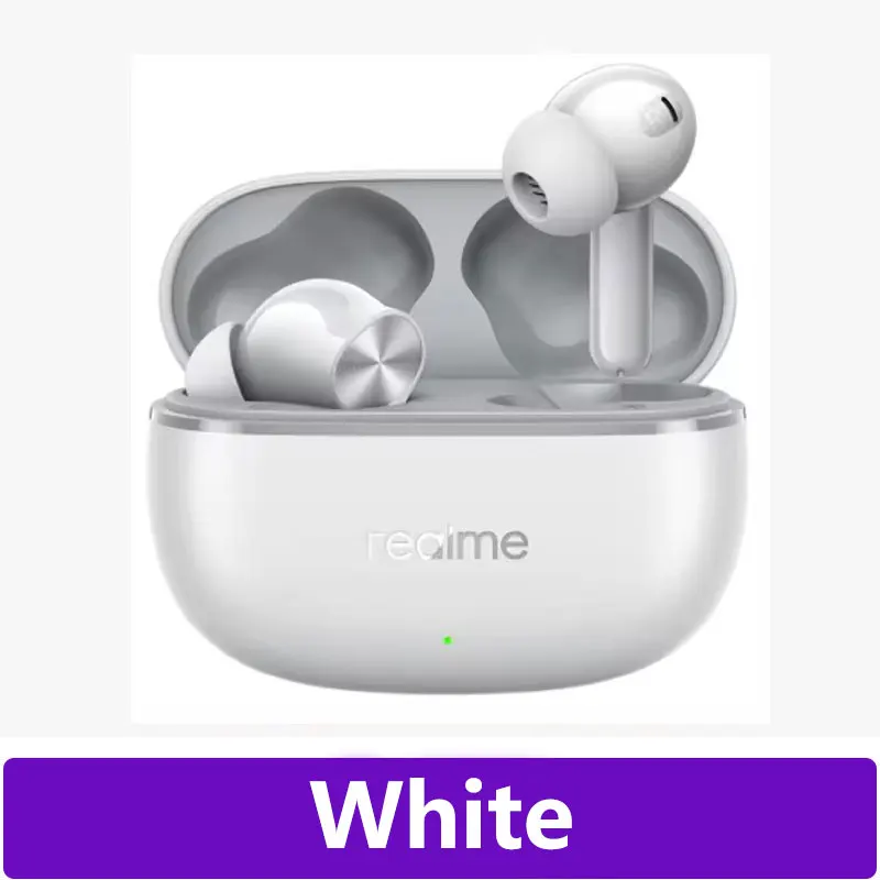الأصلي Realme Buds T200 Lite Dual-mic Al 12.4 مللي متر محرك باس ديناميكي يصل إلى 48 ساعة تشغيل IPX4 مقاومة للماء