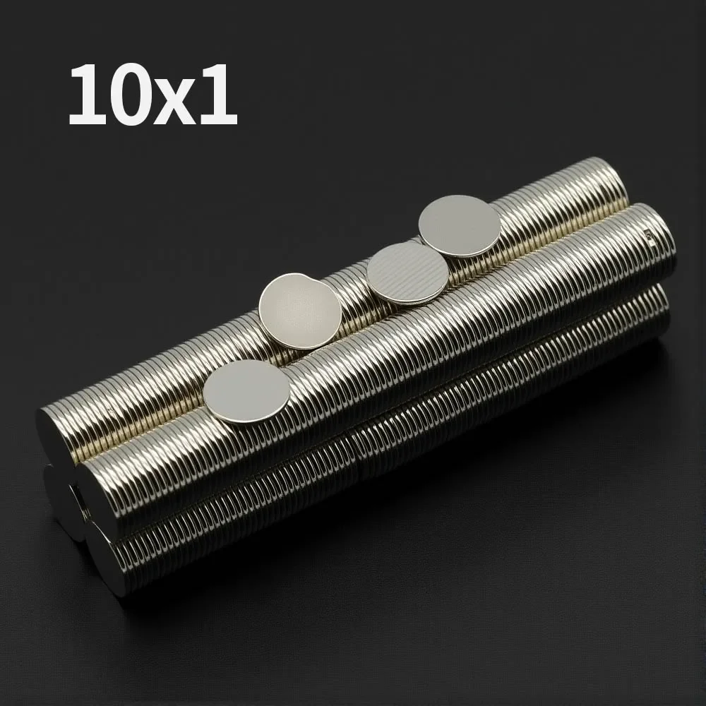 10x1mm Powerful Neodymium Magnet  N35 NdfeB Permanent Magnetic imanes Round Super Strong Fridge Magnets DIY