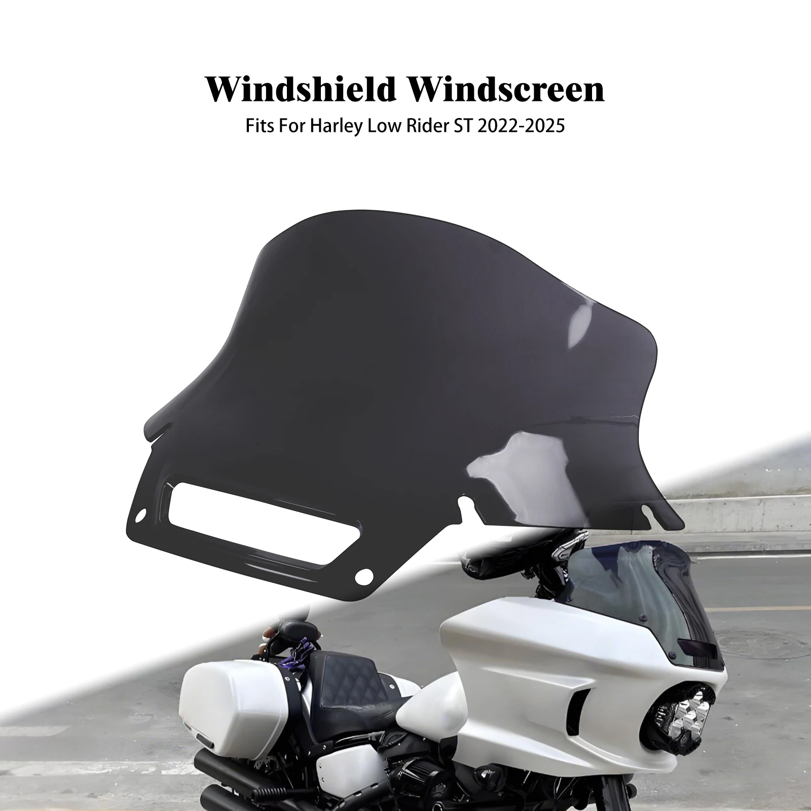 Motorfiets 8 ''Voorruit Zwart/Rood/Geel/Paars/Blauw Kuip Voorruit Voor Harley Softail Low Rider ST 2022-25 Winddeflector