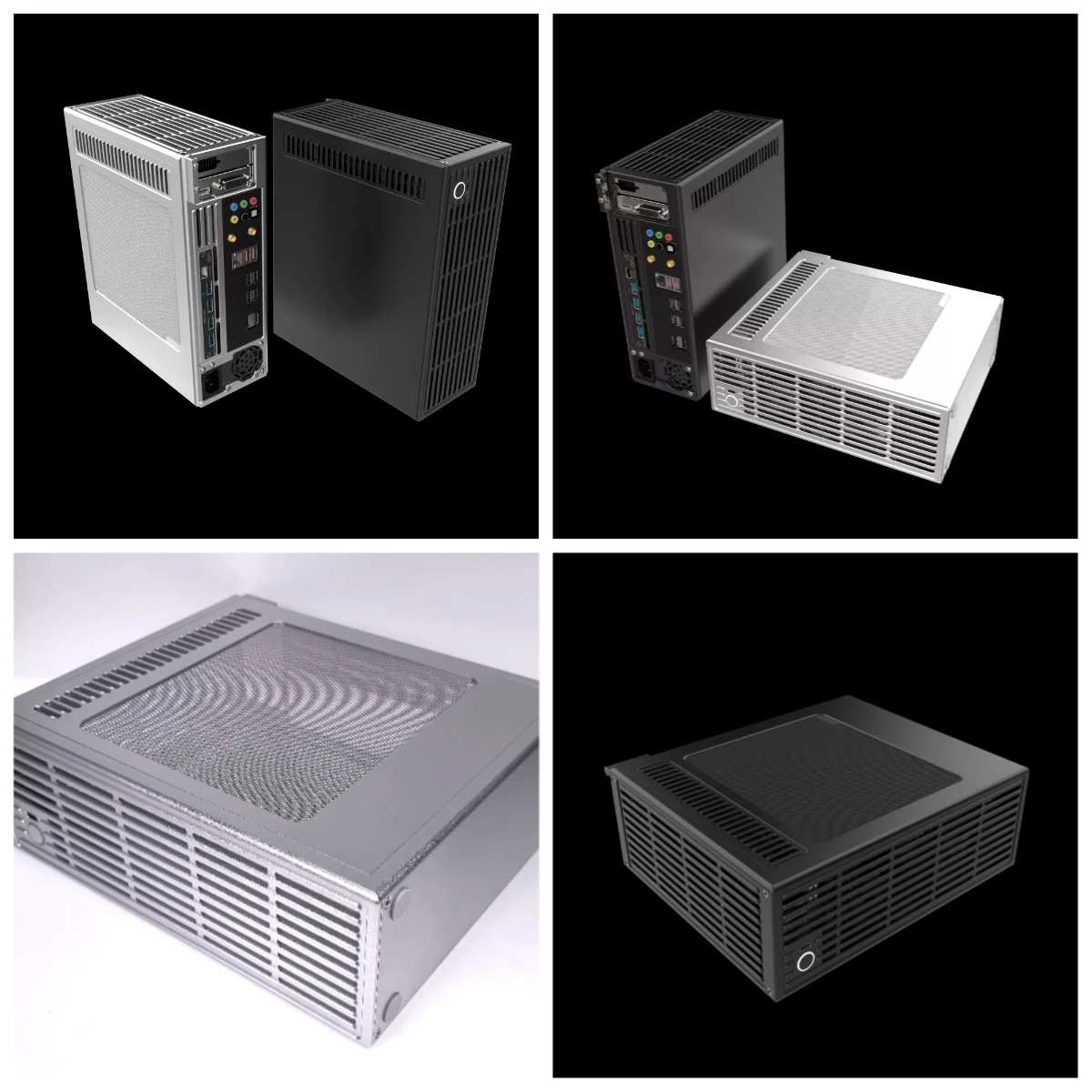 ZS-D2/ITX Half Height Mini Computer Case V4, 4.9L All Aluminum PC Case
