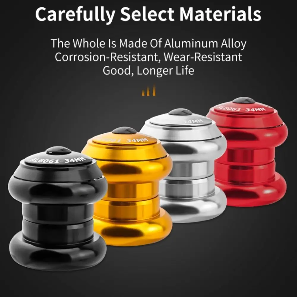 

Велосипедная гарнитура из алюминиевого сплава, 34 мм, 28,6 мм, безрезьбовая вилка, MTB гарнитура, подшипниковая коробка, стабильная полуинтегрированная гарнитура