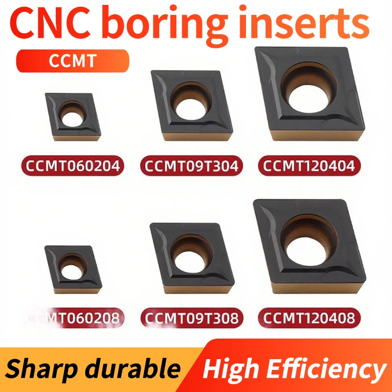 

Расточная пластина с ЧПУ VOKET, двухцветные стальные детали CCMT060204 LF9028, нож с внутренним отверстием, алмазная форма ccmt09