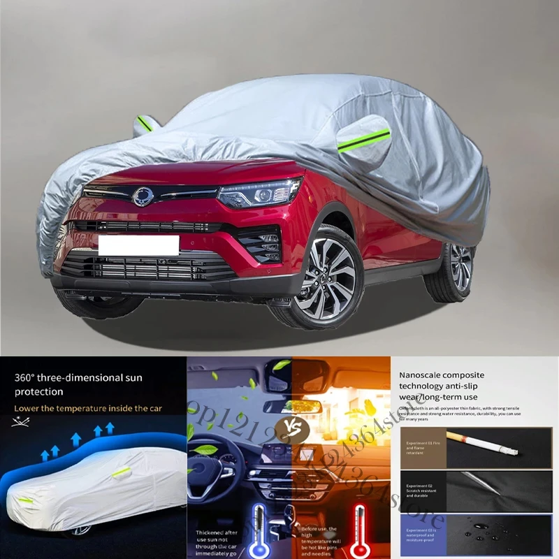 

Для SsangYong-Tivolan авто анти-снег Анти-пыль анти-УФ-пилинг краска и анти-дождь 210t автомобильный чехол Защита