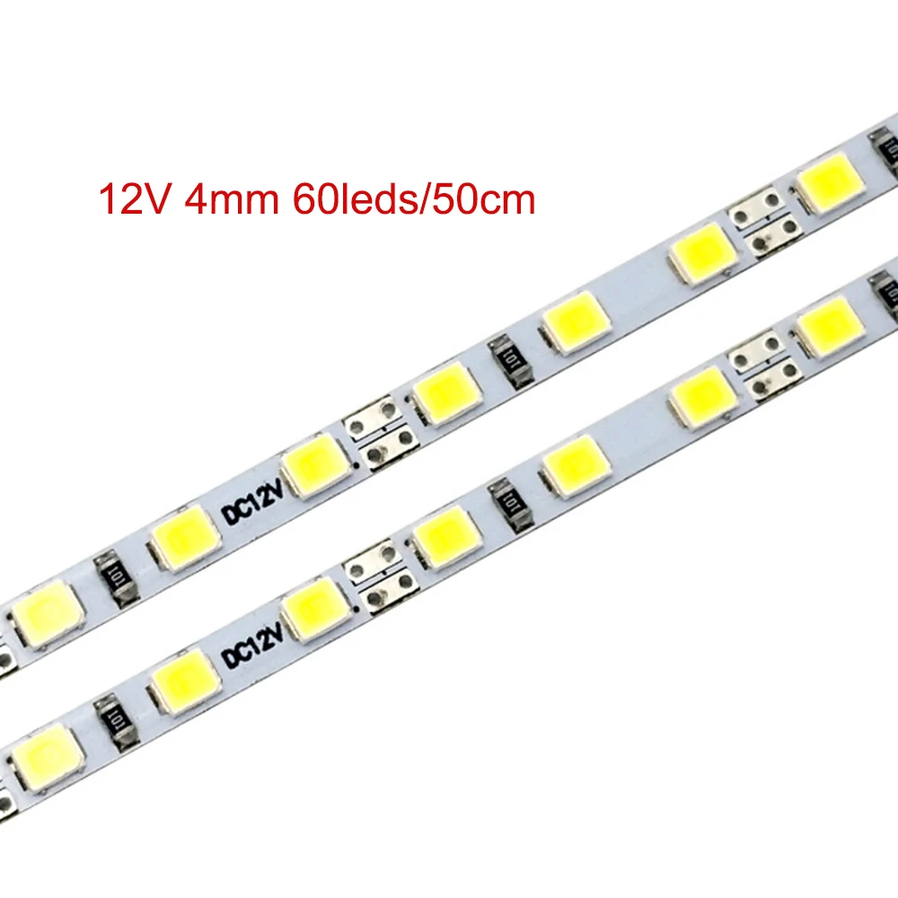 4mm Super Thin LED Hard Strip SMD 2835 36leds/0.5m Aluminum Rigid Strip SMD led strip light Bar Cool White 4000K 3000K 50cm